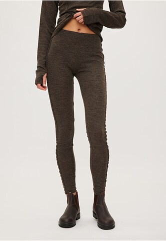 rethinkit studios Skinny Leggings 'Haze' in Braun: Vorderseite