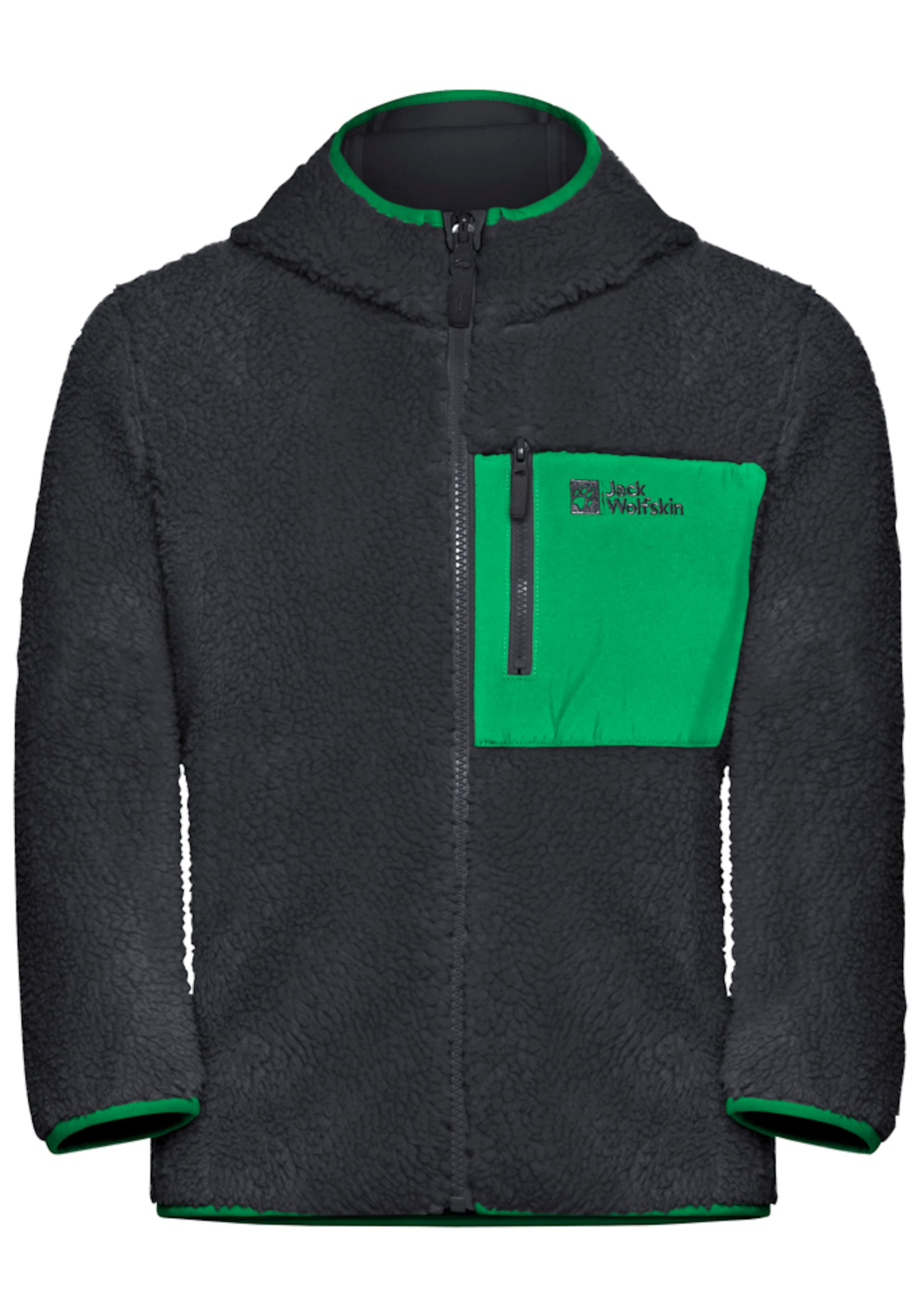 JACK WOLFSKIN Funktionsfleecejacke in Grau: Vorderseite
