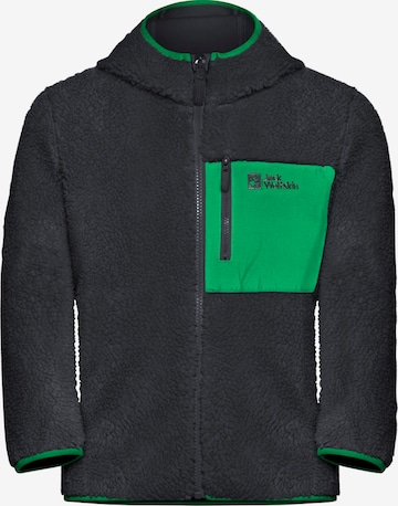 JACK WOLFSKIN Athletic Fleece Jacket in Grey: front