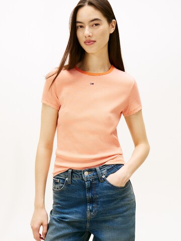 Tommy Jeans T-Shirt 'ESSENTIAL' in Orange: Vorderseite