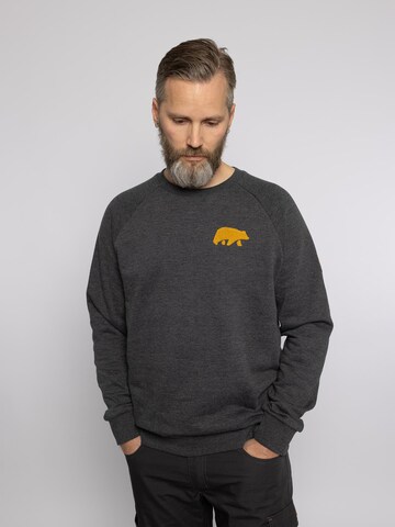 FORSBERG Sweatshirt 'mit Frottee Logo' in Grey