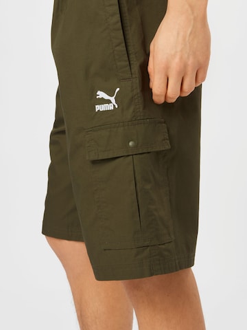 PUMA Normální Kalhoty – zelená