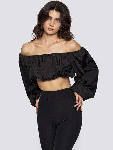 FRESHLIONS Bluse 'Candy' in Schwarz: Vorderseite