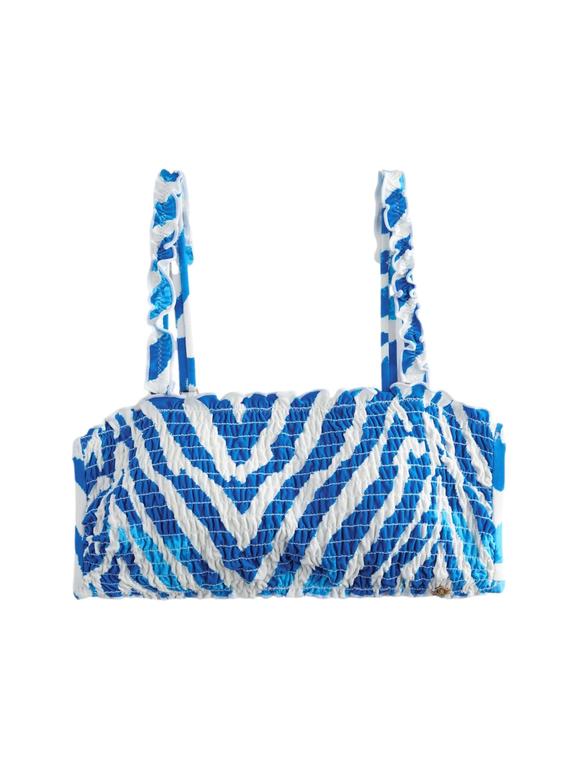 Next Сутиен бандо Горнище на бански в синьо: отпред