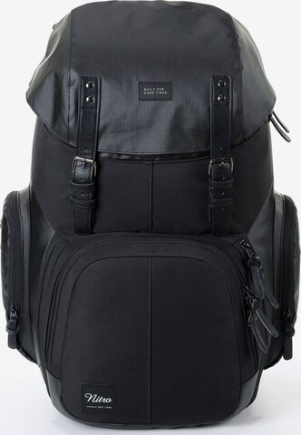 NitroBags Backpack in Black: front