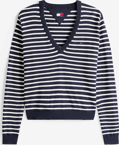 Megztinis 'Essential' iš Tommy Jeans, spalva – tamsiai mėlyna jūros spalva / balta, Prekių apžvalga