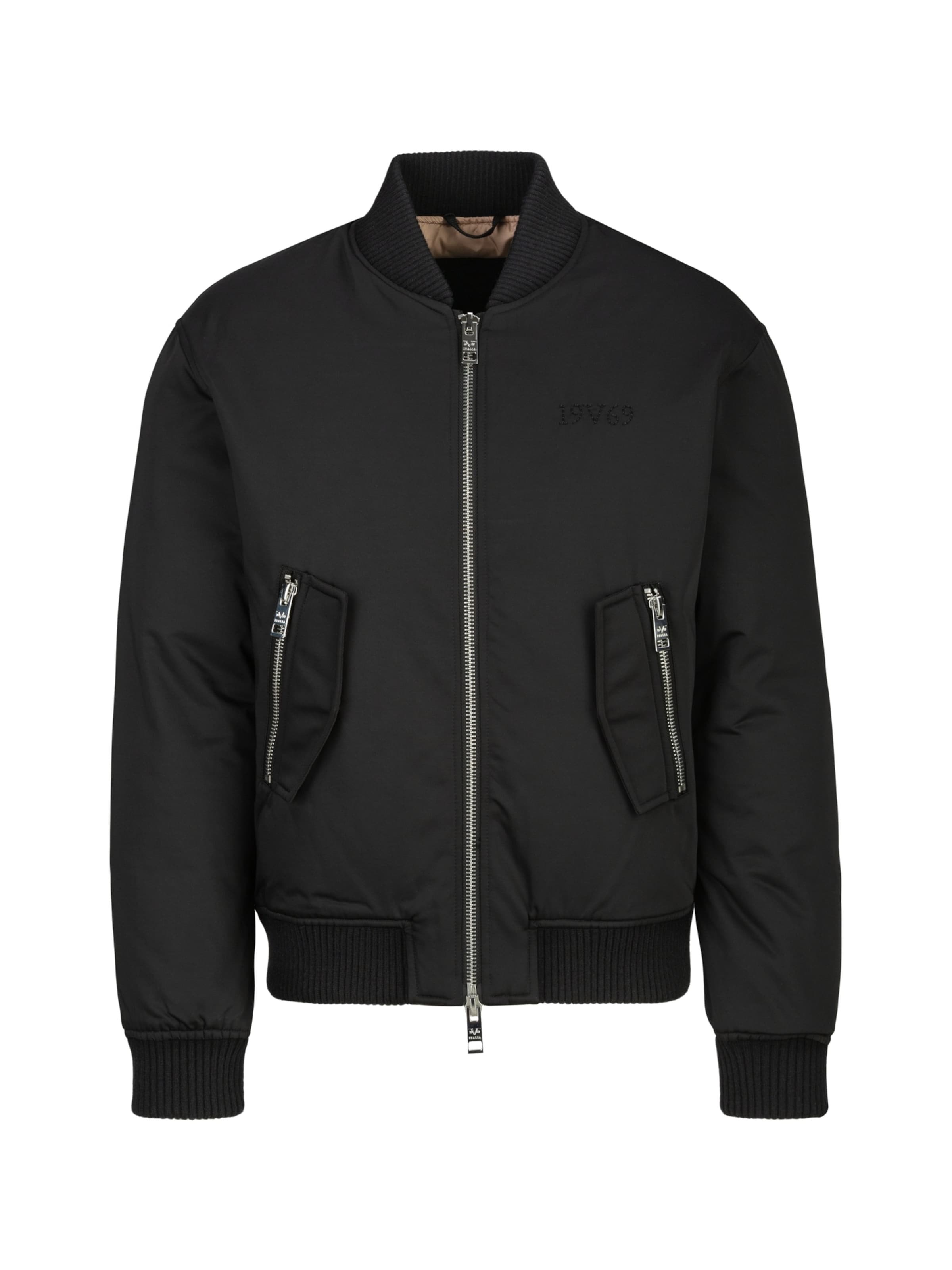 19V69 ITALIA Between-Season Jacket 'Camillo Street' in Black: front