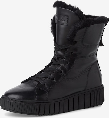 Tamaris Veterlaarsjes in Zwart: voorkant