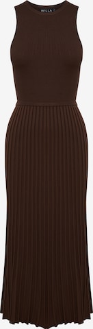 Willa - Vestido de punto 'LYRIC' en marrón: frente
