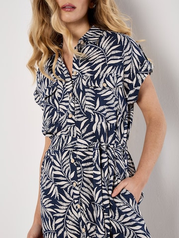 Apricot Blusenkleid in Blau