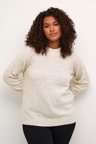 KAFFE CURVE Pullover 'Mia' i beige: forside