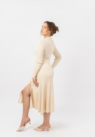 Elara Knit dress in Beige
