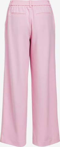OBJECT Wide leg Pleat-Front Pants 'OBJLisa' in Pink