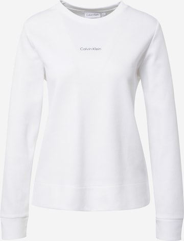 Bluză de molton de la Calvin Klein pe alb: față