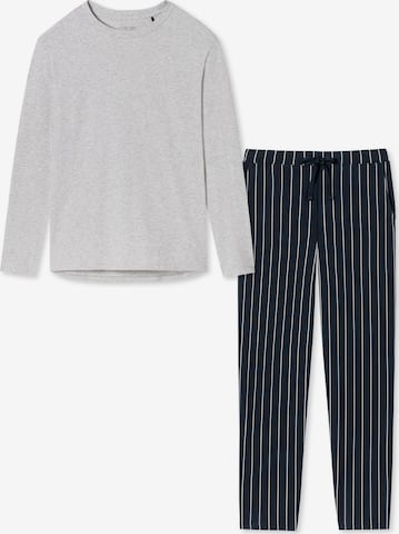 SCHIESSER Pyjama 'Organic Cotton' in Grau: Vorderseite
