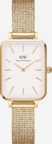 Daniel Wellington Analog watch 'Quadro Pressed Evergold G White' in Gold: front