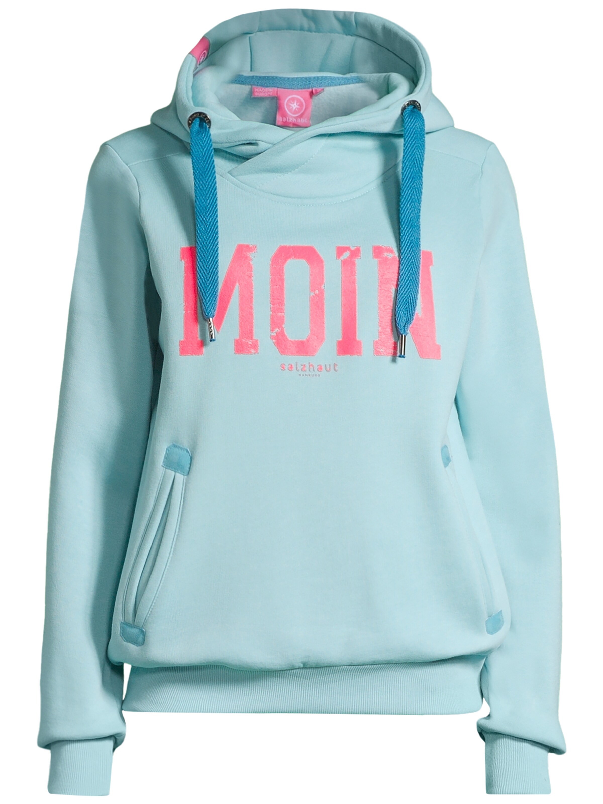 salzhaut Sweatshirt 'Sünn - Moin' in Blue: front