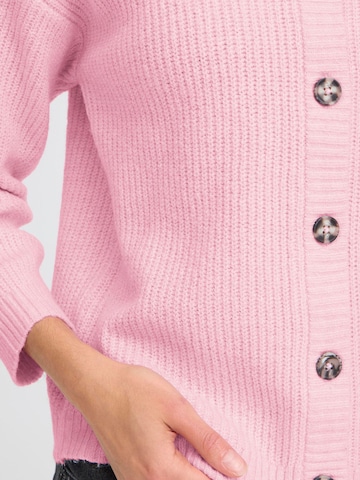Oxmo Gebreid vest in Roze