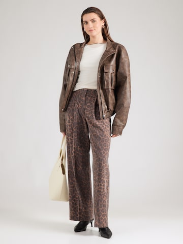 JJXX Wide leg Παντελόνι πλισέ 'JXELLIS' σε καφέ