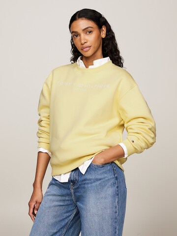 Sweat-shirt TOMMY HILFIGER en jaune : devant