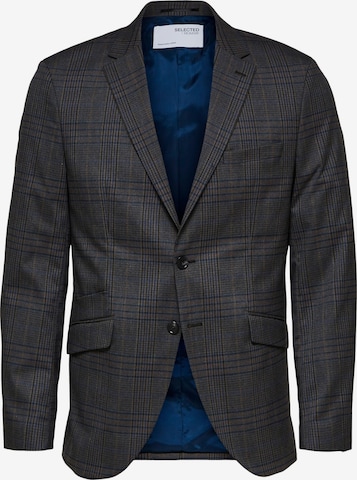 SELECTED HOMME Slim fit Business Blazer 'TIMELOGAN' in Grey: front