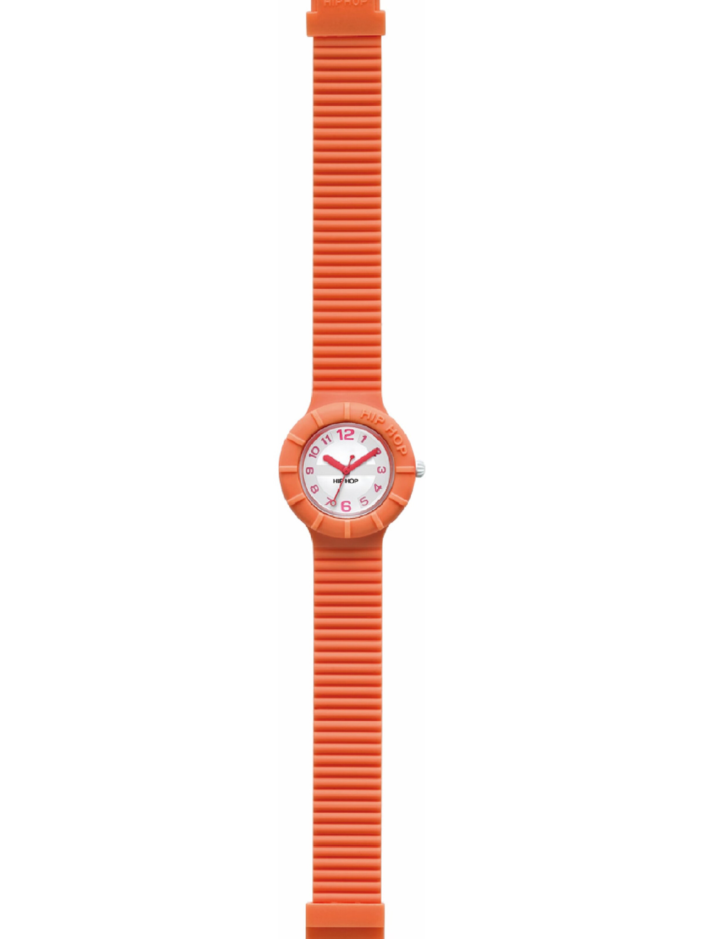 Hip Hop Analog Watch in Orange: front
