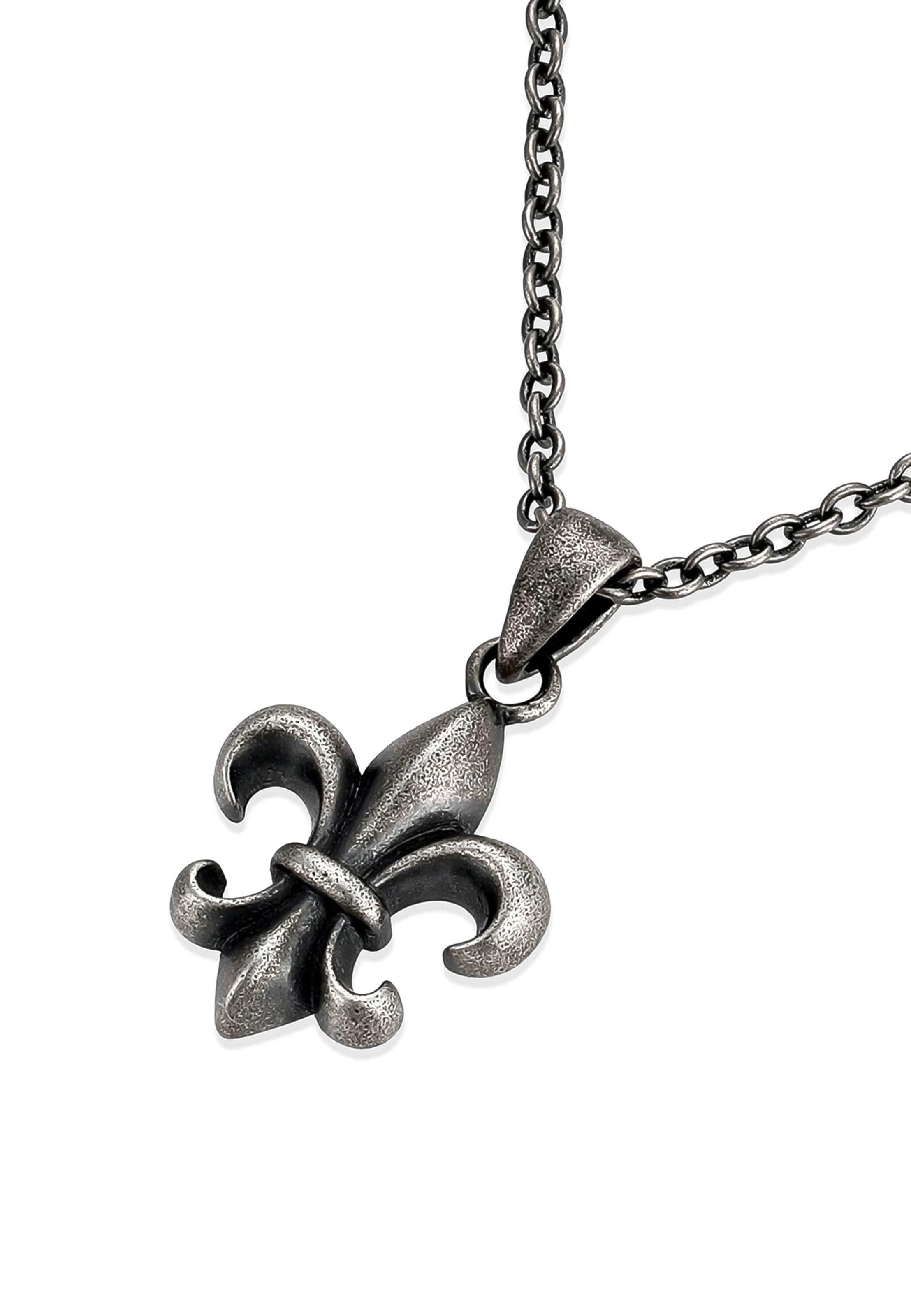 Commen Lines Necklace 'Fleur-De-Lis' in Silver