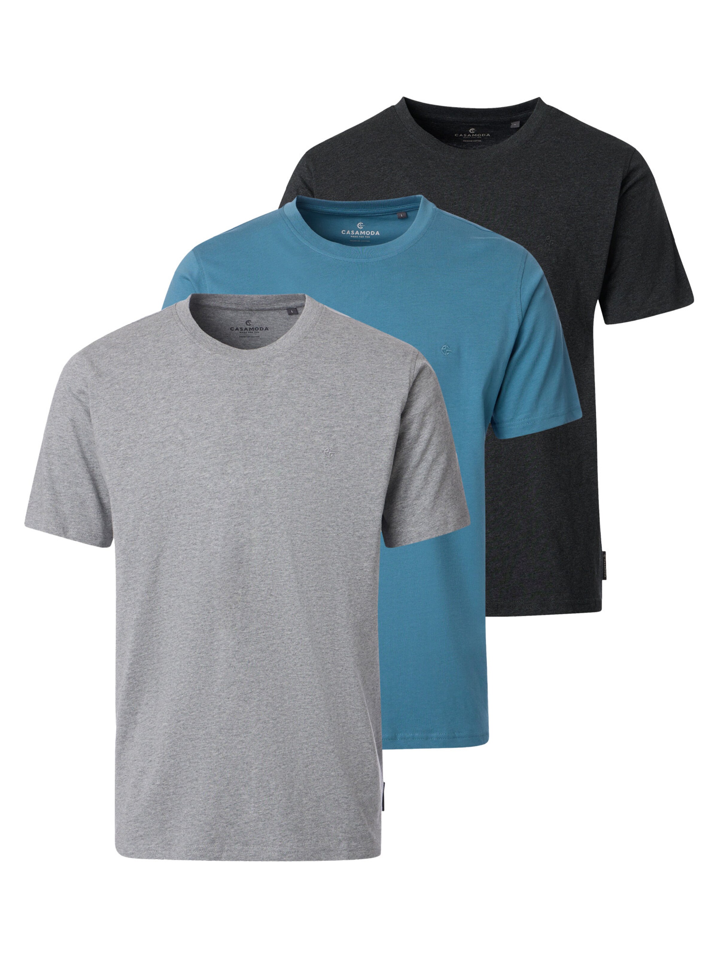 CASAMODA Shirt 'Basic' in Blue: front