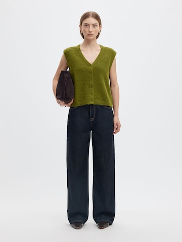 SELECTED - Chaleco de punto en verde