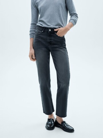 MANGO Regular Jeans 'BLANCA' in Schwarz: Vorderseite