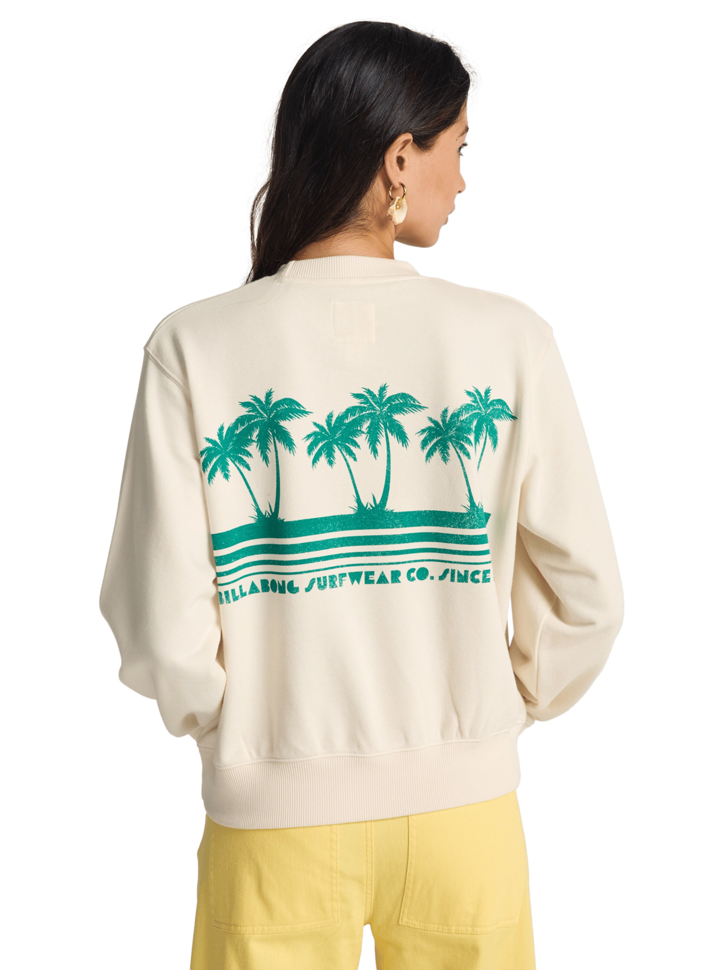 BILLABONG Sweatshirt 'My Fave Beach' in Beige