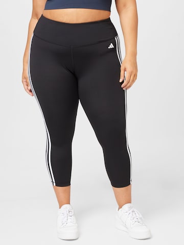 ADIDAS PERFORMANCE Skinny Workout Pants 'Essentials' in Black: front