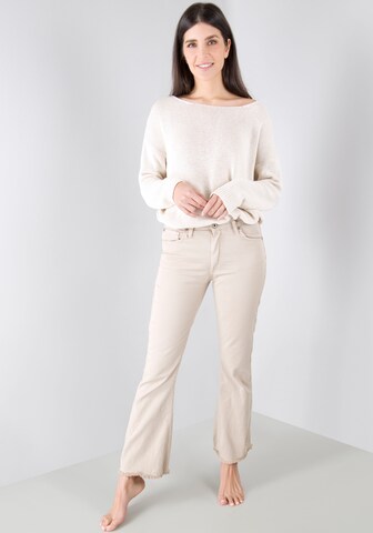 PLEASE Boot cut Jeans in Beige