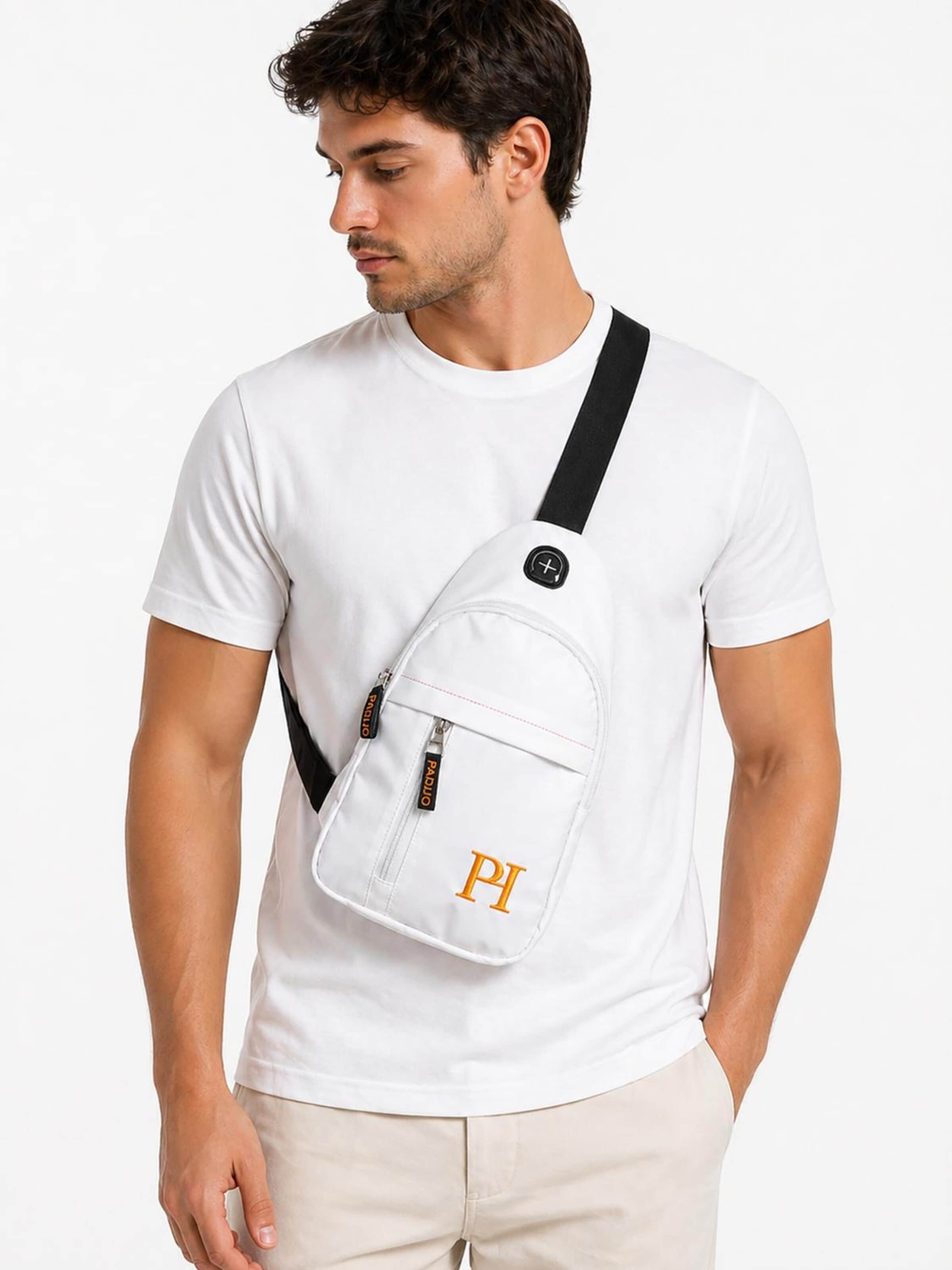 PADIJO - Bolso de hombro 'PH' en blanco: frente
