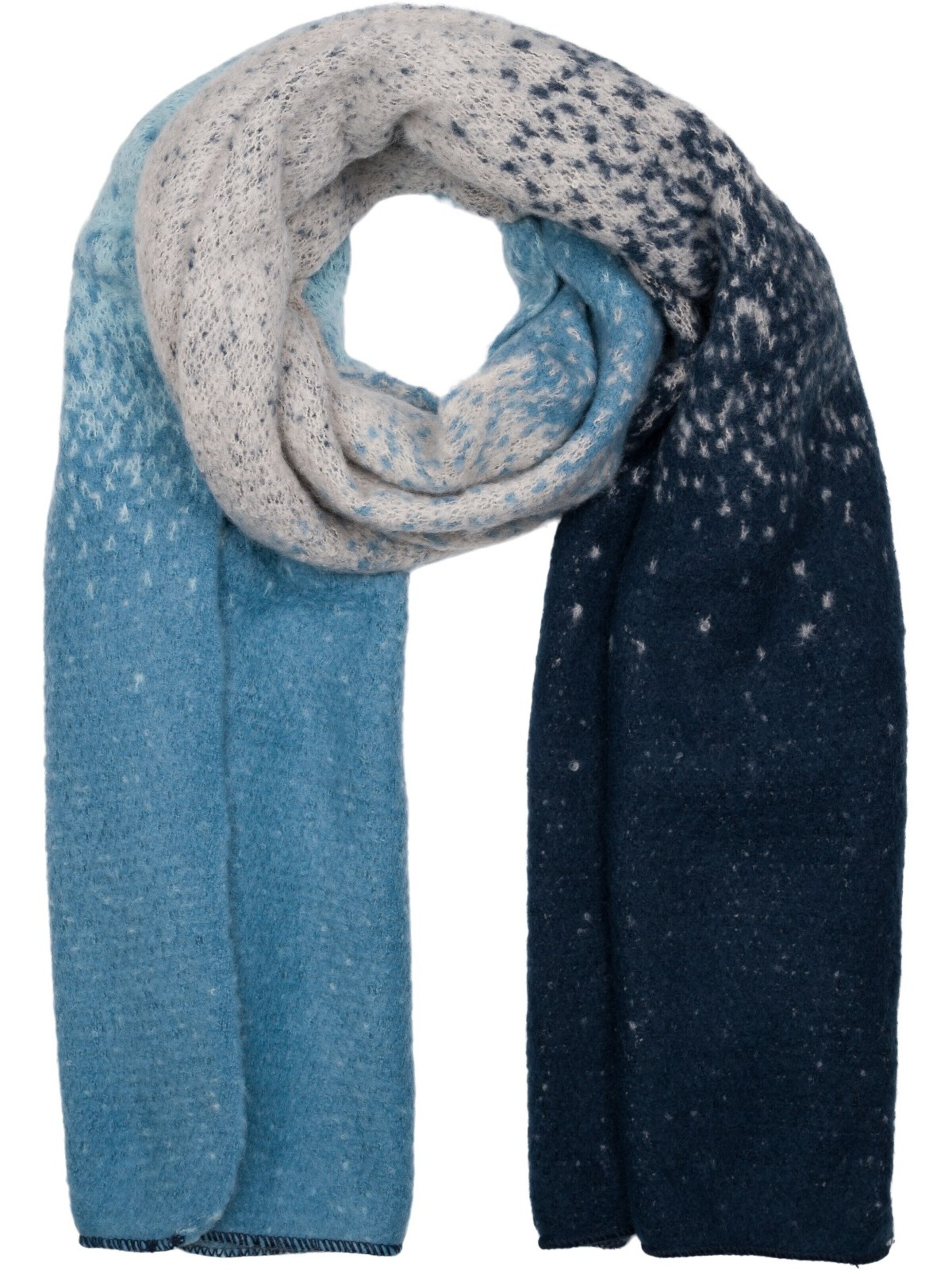 styleBREAKER Schal 'Web-Schal mit Pixel-Farbverlauf'‌‌‌‌‌‌‌‌ in Blau: Vorderseite