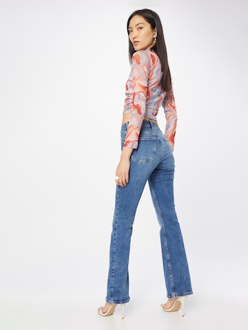 Gina Tricot Bootcut Jeans in Blauw