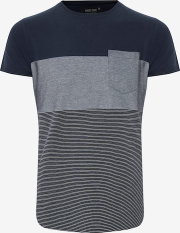 T-Shirt INDICODE JEANS en bleu : devant