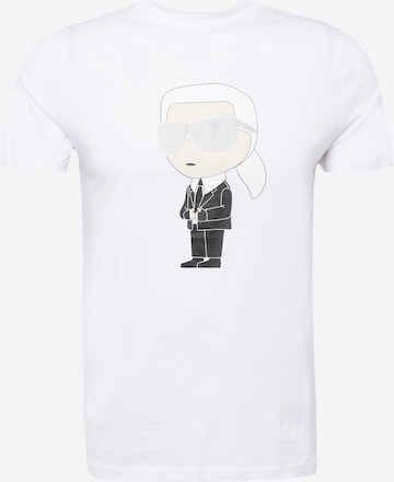 Tricou de la Karl Lagerfeld pe alb: față