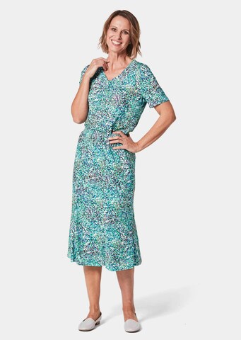 Goldner Kleid: Shirt und Rock in Mischfarben: Vorderseite
