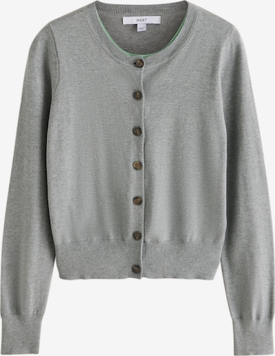 Next Strickjacke in L-XL in graumeliert / grün, Produktansicht