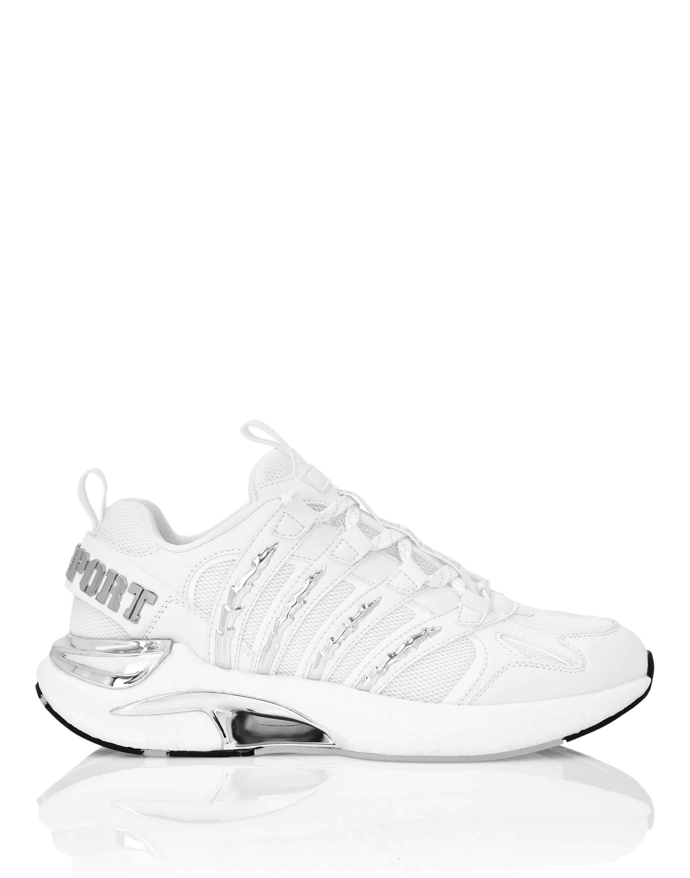 Plein Sport - Zapatillas deportivas bajas en blanco: frente