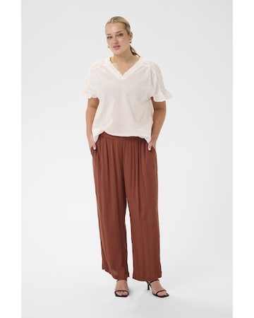 KAFFE CURVE Loosefit Hose 'KCdacina' in Braun