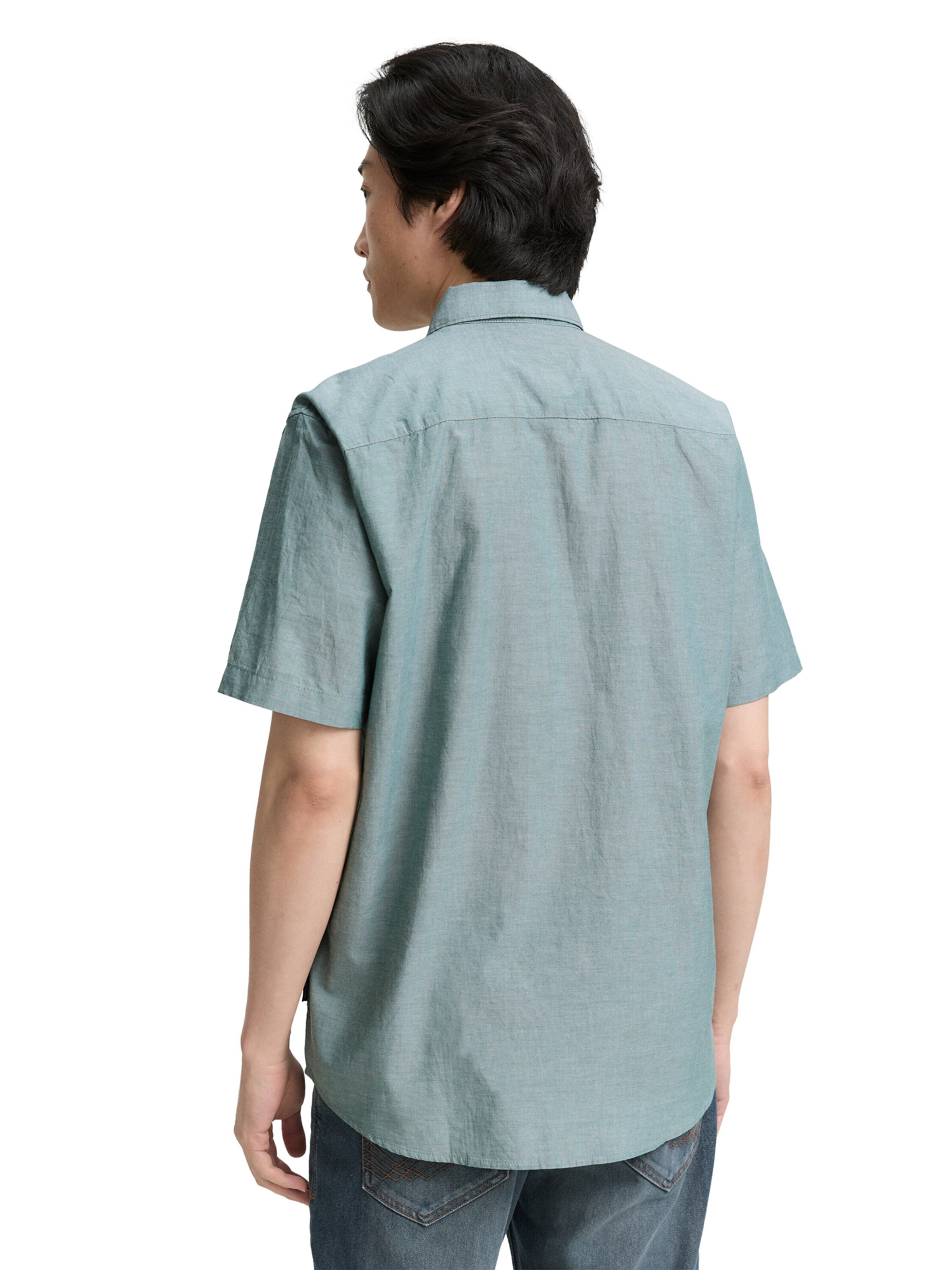 TOM TAILOR Средняя посадка Рубашка в Зеленый