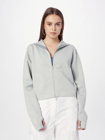 Calvin Klein Zip-Up Hoodie in Grey: front