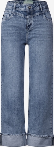 STREET ONE Wide leg Jeans in Blue: front