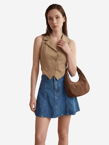 My fashion - Colete de fato em castanho