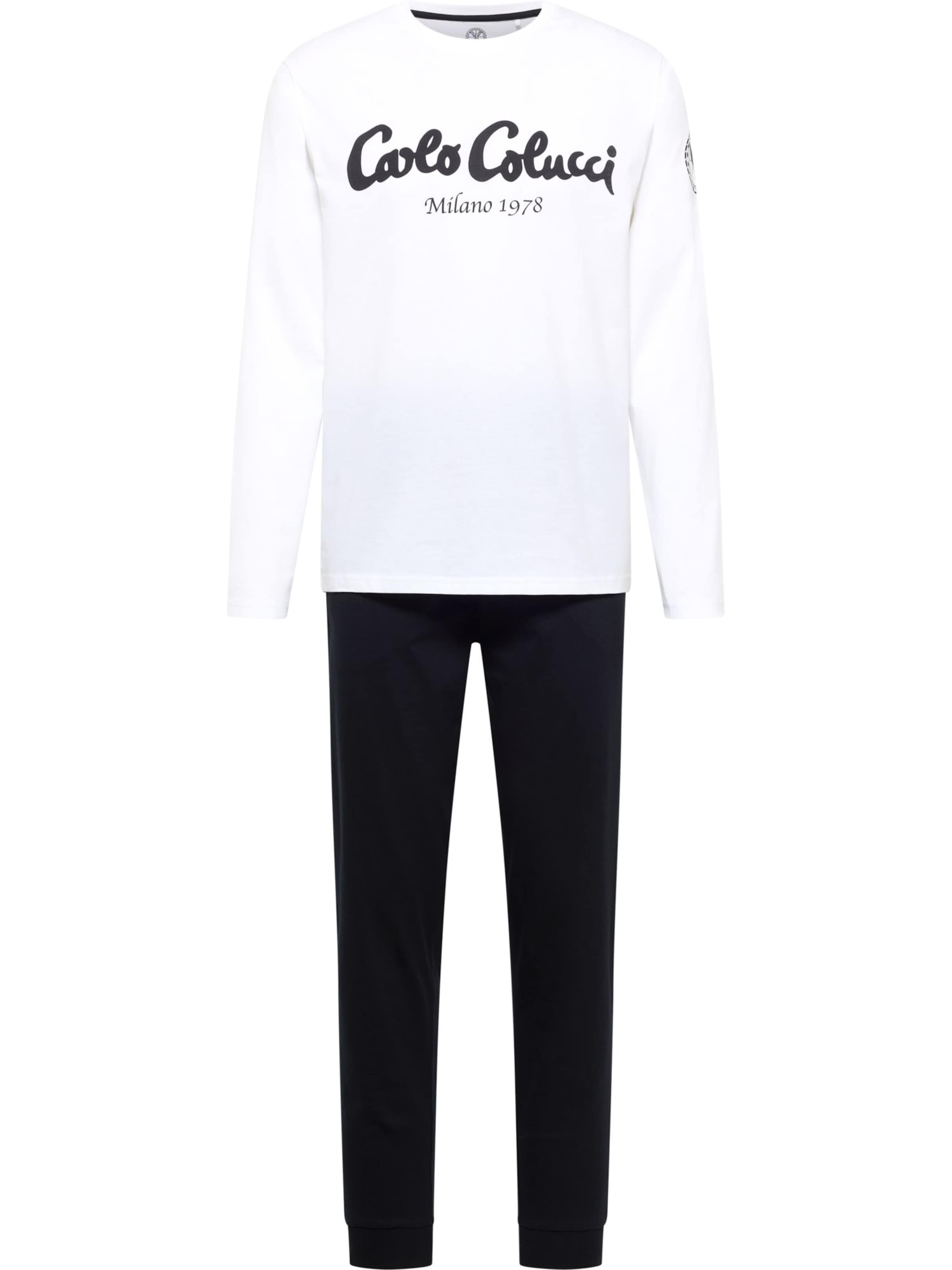 Pyjama long 'Ferretto' Carlo Colucci en noir : devant