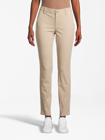 Coupe slim Pantalon chino AÉROPOSTALE en beige : devant