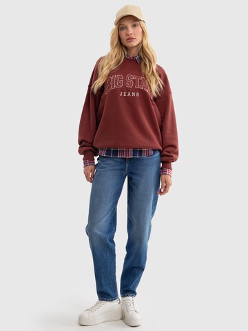 BIG STAR Sweatshirt ' RUBEKA ' in Rood