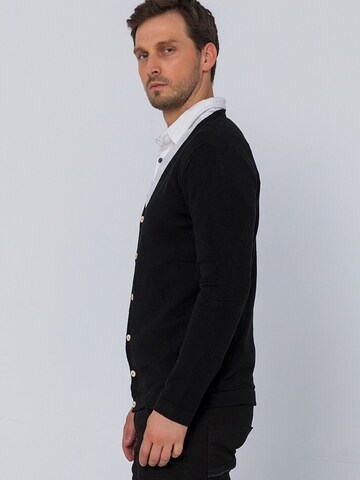 Ron Tomson Knit Cardigan in Black